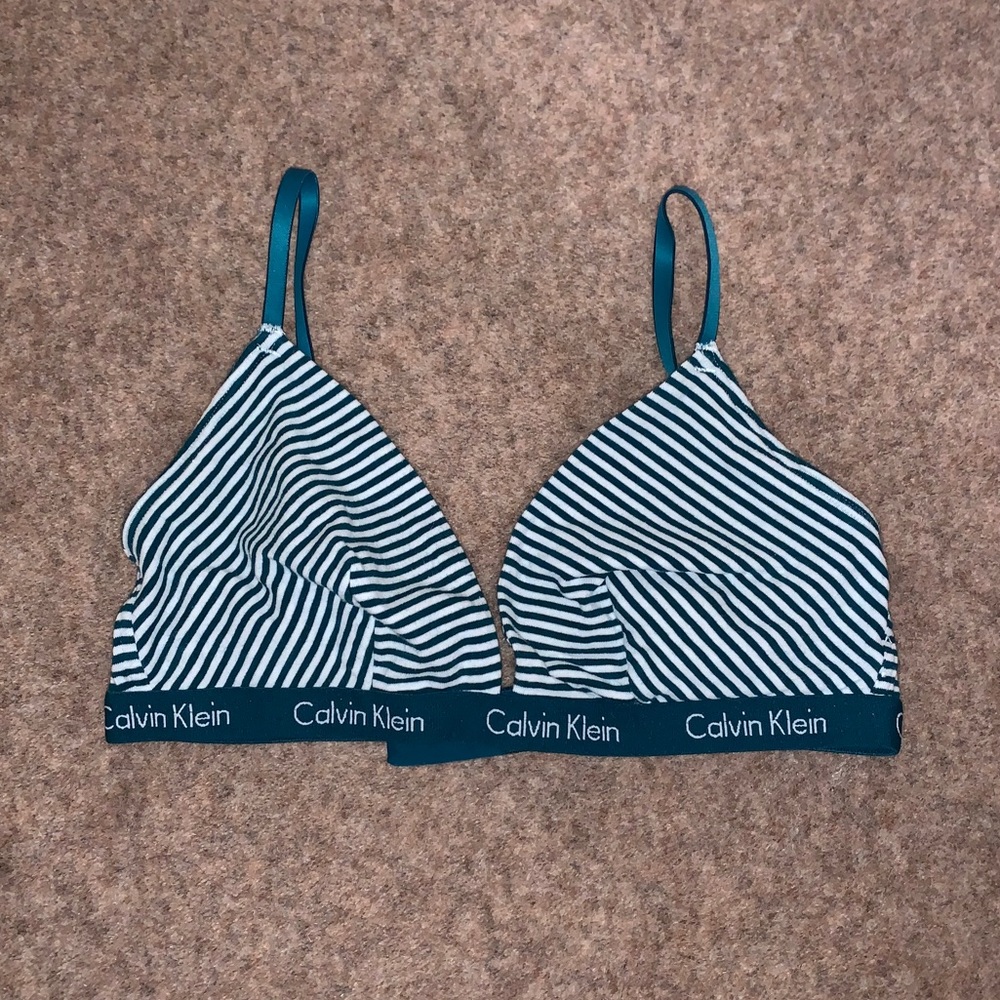 Calvin Klein striped bra